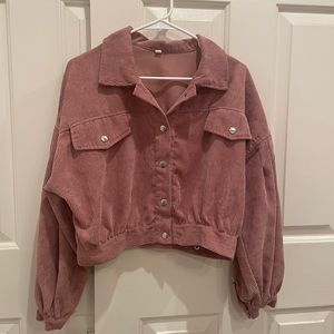 Corduroy Cropped Jacket - M